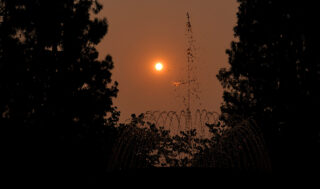 Stock image showing polluted skies in the Fresno area.