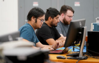 students working on computers