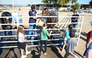 Students with horse