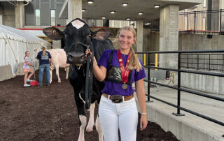 Anna Graham with cow